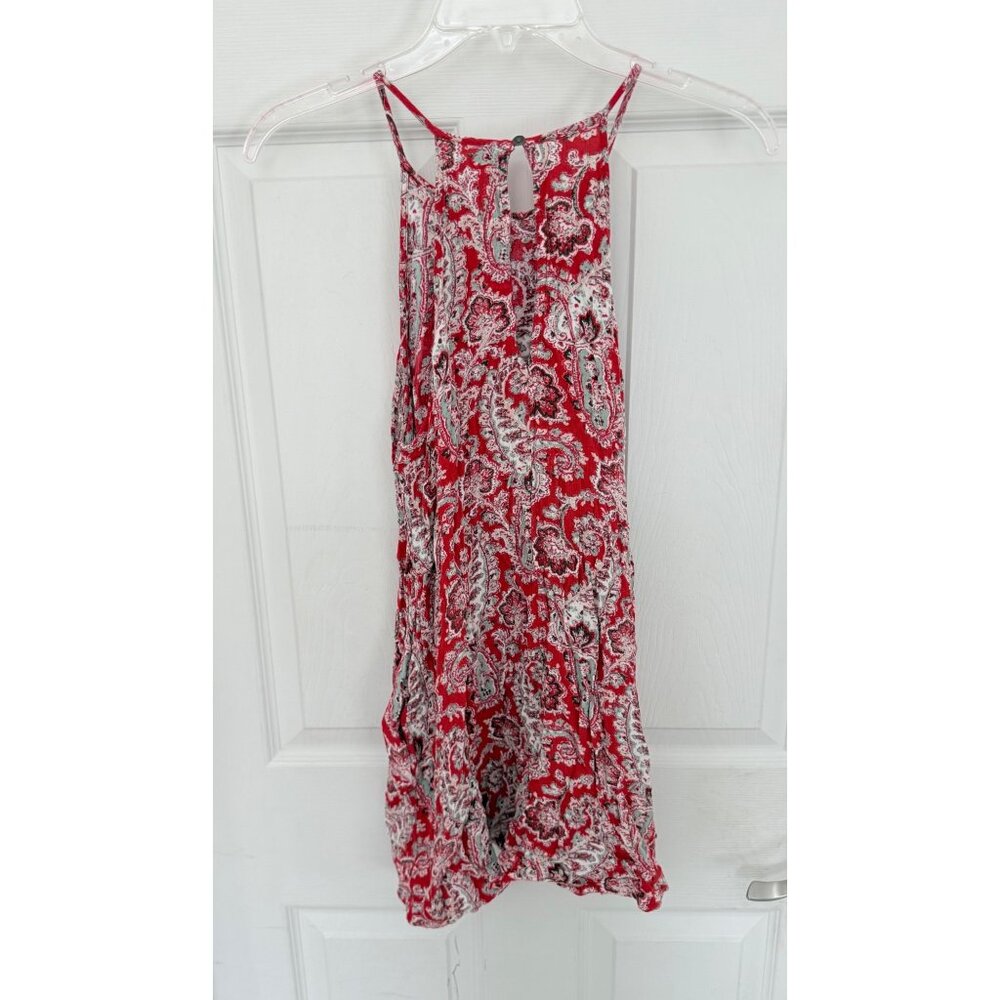 American Eagle Outfitters Red Paisley Print Sleeveless Mini Dress Size Small - Picture 3 of 5